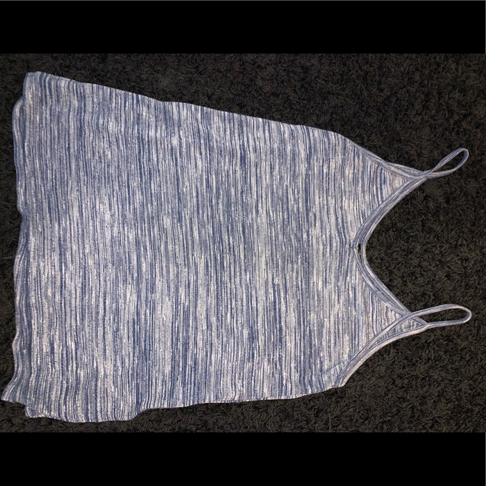 Blue striped tank top